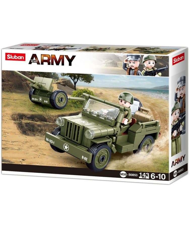 Kombat UK Sluban Willy's Jeep Building Block Set - B0853