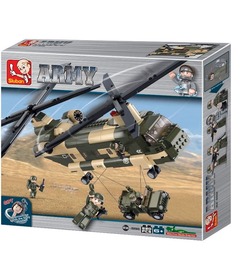Kombat UK Sluban Chinook Helicopter Building Blocks Set - BTP - B0508