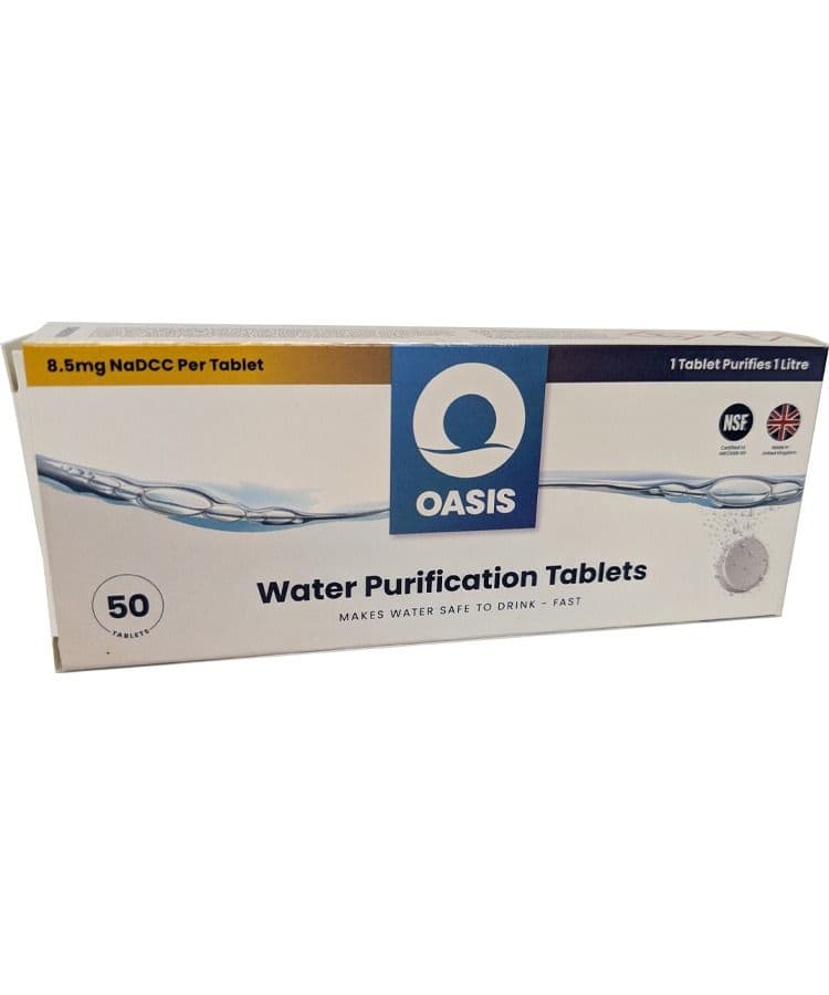Kombat UK Water Purification Tablets - Pack of 50 Tablets