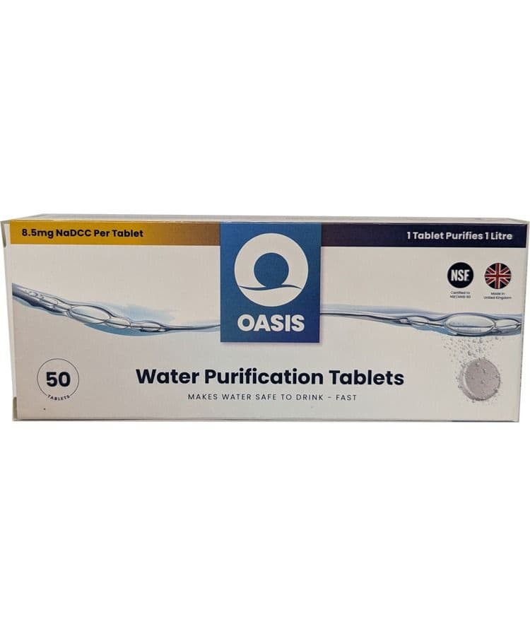 Kombat UK Water Purification Tablets - Pack of 50 Tablets