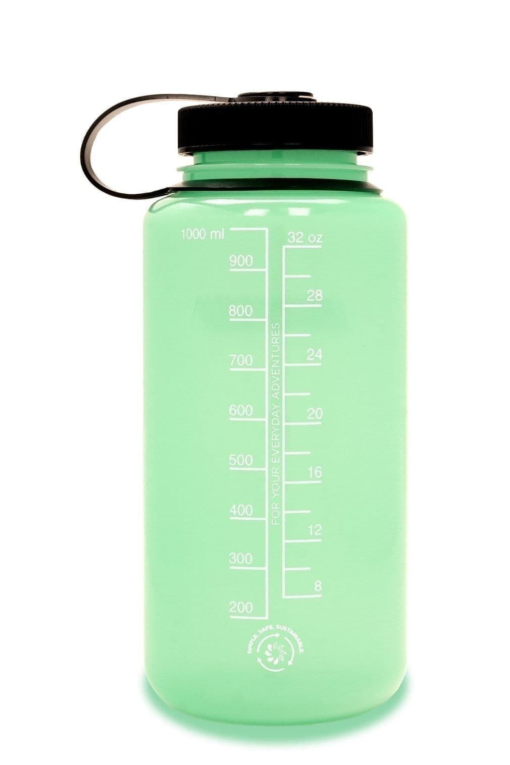 Nalgene 32oz / 1L Wide Mouth Sustain Water Bottle - Glow Green