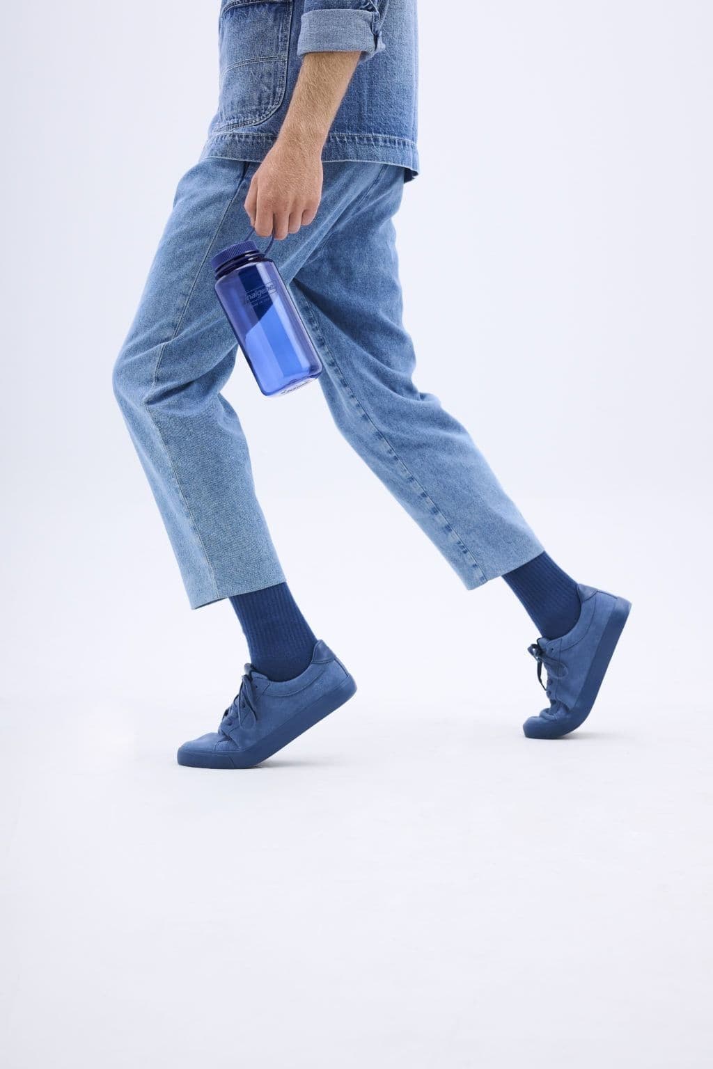 Nalgene 32oz / 1L Wide Mouth Sustain Water Bottle - Monochrome Denim