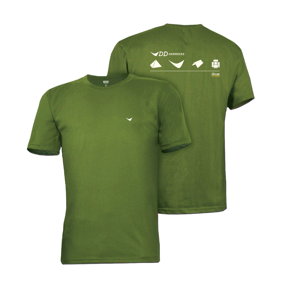 DD Hammocks Men's Icon T-Shirt - Athletic Fit - Dark Olive Green