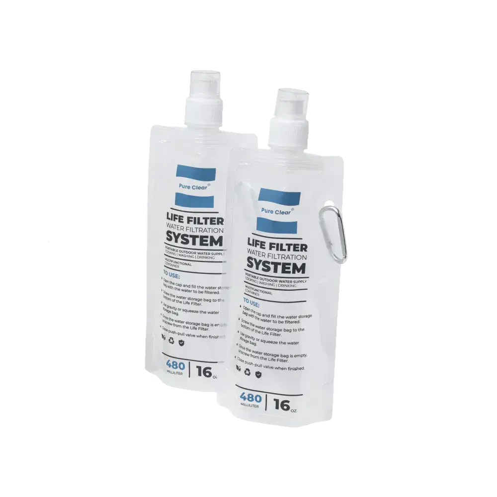 Pure Clear Life Filter Water Pouches 16oz x 2