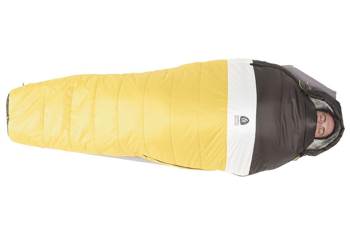 Sierra Designs Synthesis 50 Sleeping Bag- Black and Yellow