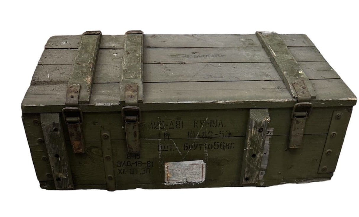 Soviet Military Large Wooden Ammo Box Crate V6