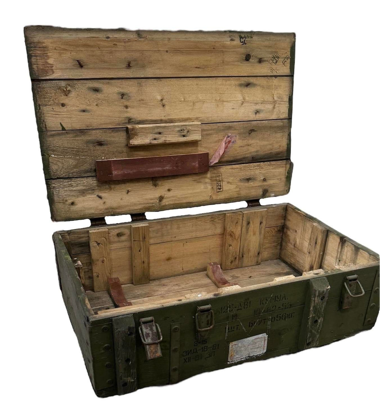 Soviet Military Large Wooden Ammo Box Crate V6