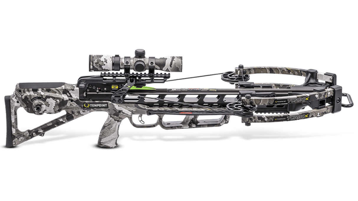 Tenpoint TurboX ACUSlide Compound Crossbow Rangefinder Package in Vektra Camo