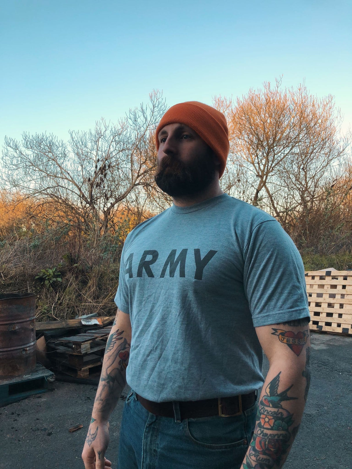 US Army Grey Short Sleeve Fitness T-Shirt