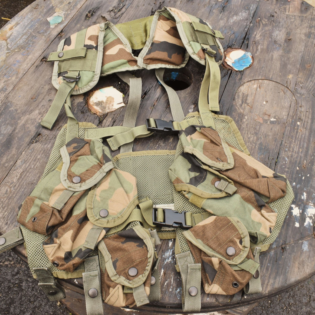 US Webbing Tactical Load Bearing DPM Vest
