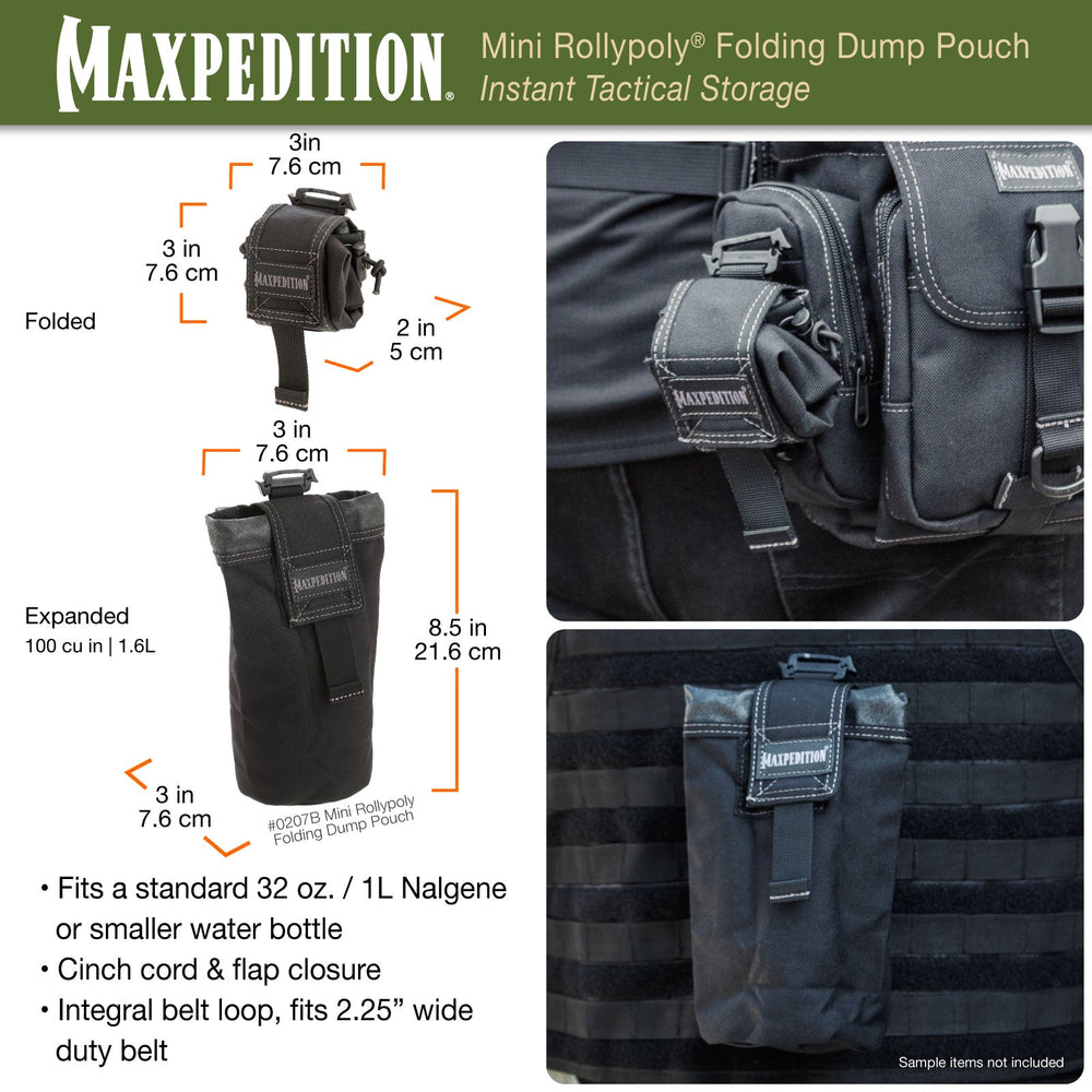 Maxpedition Mini ROLLYPOLY Black Dump Pouch