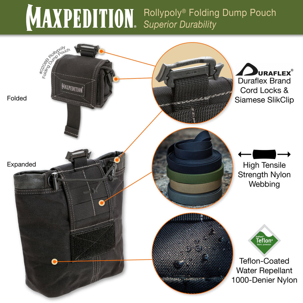 Maxpedition ROLLYPOLY Khaki Foliage Folding Dump Pouch