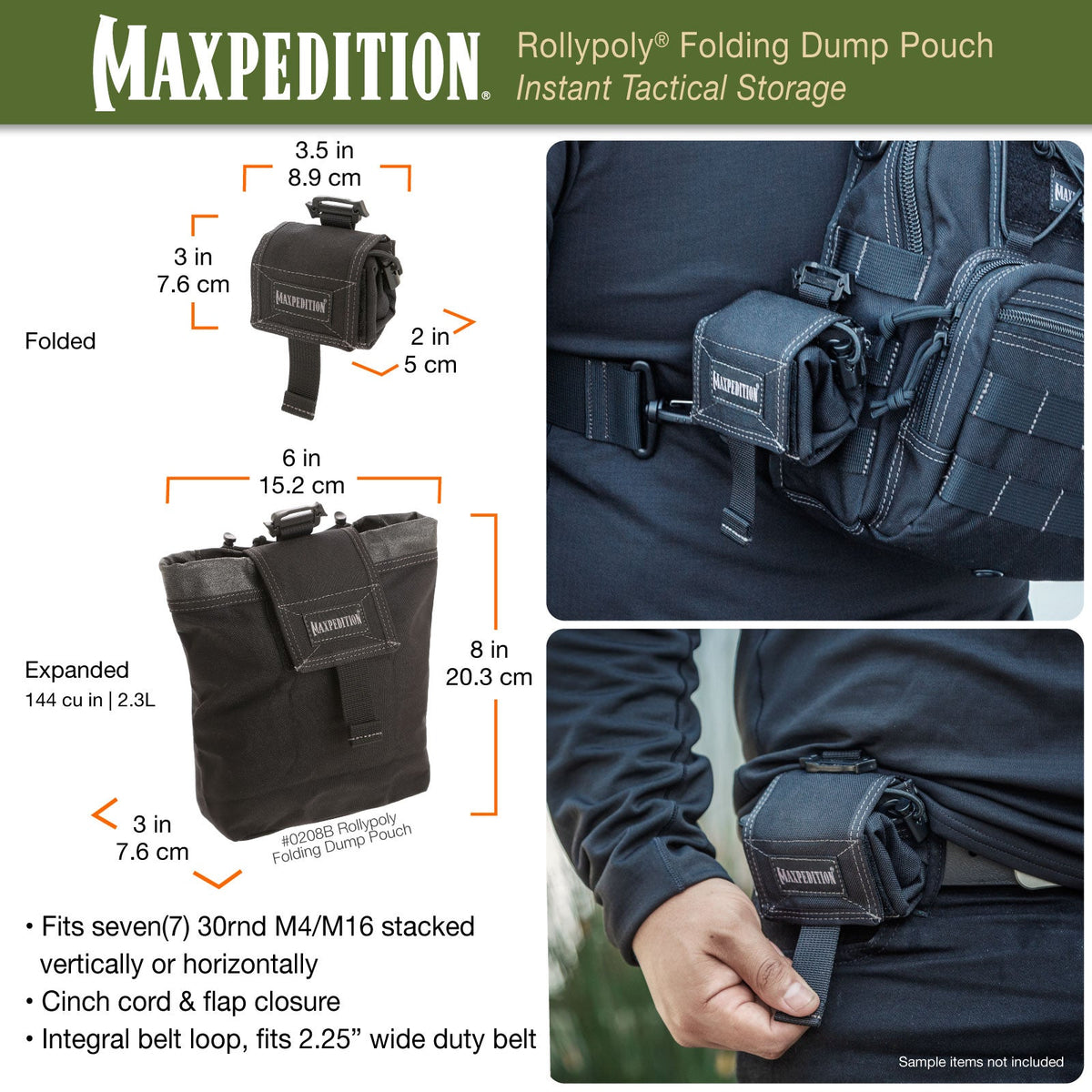 Maxpedition ROLLYPOLY Wolf Grey Foliage Folding Dump Pouch