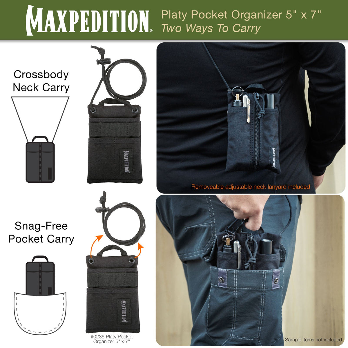 Maxpedition Platy OD Green Pocket Organiser 5" x 7"