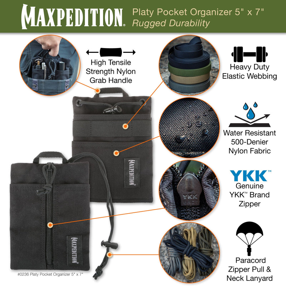 Maxpedition Platy Wolf Grey Pocket Organiser 5" x 7"