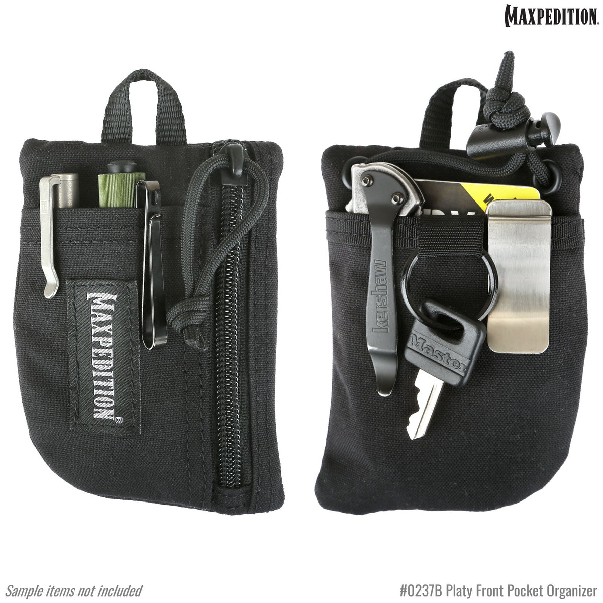 Maxpedition Platy Black Front Pocket Organiser