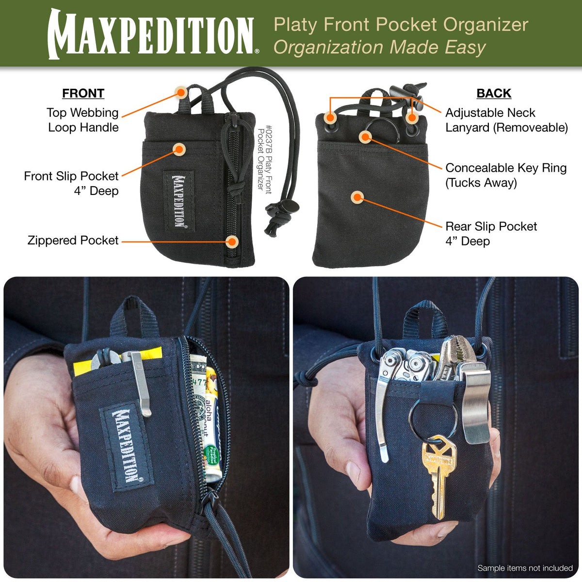 Maxpedition Platy OD Green Front Pocket Organiser