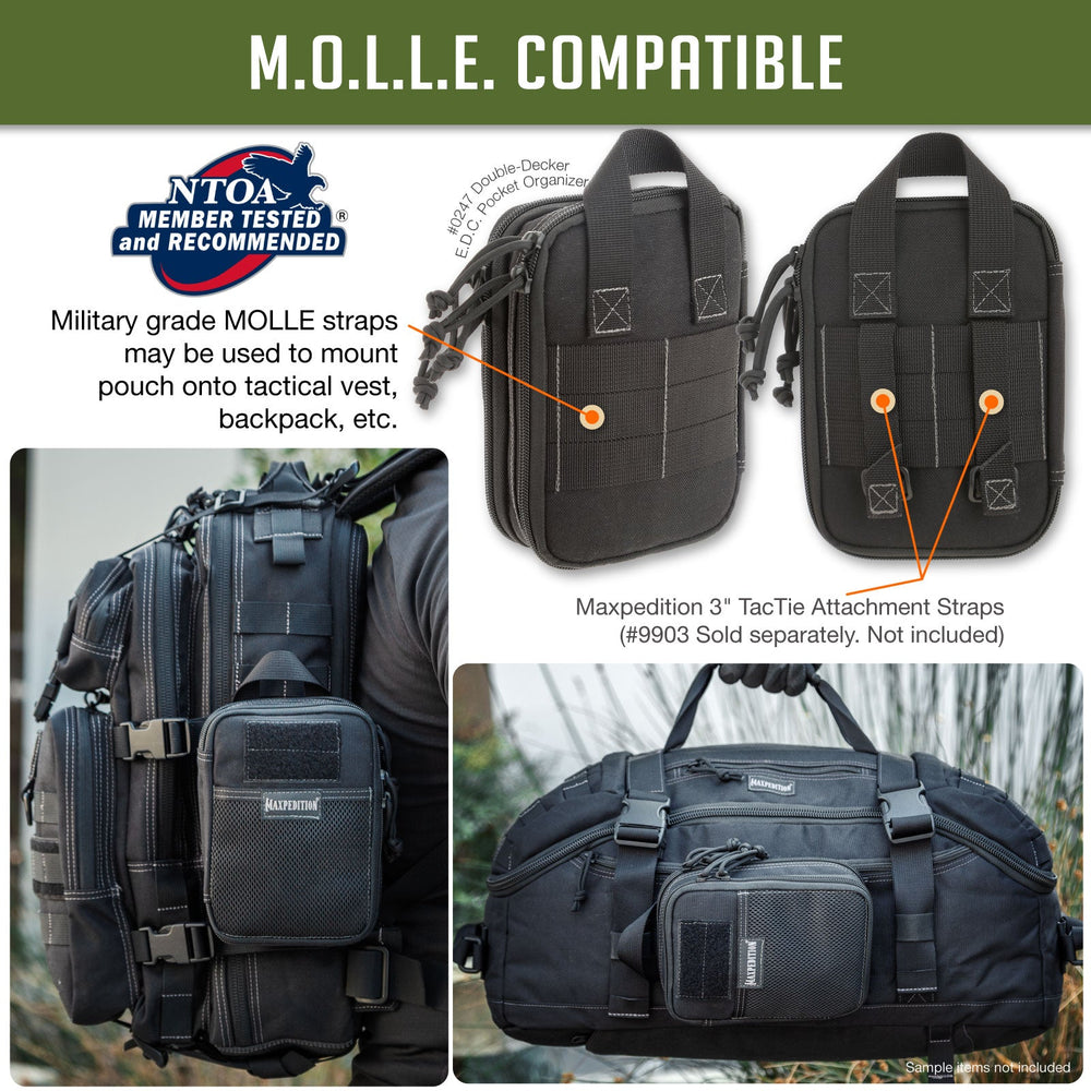 Maxpedition Double-Decker E.D.C. Black Pocket Organiser