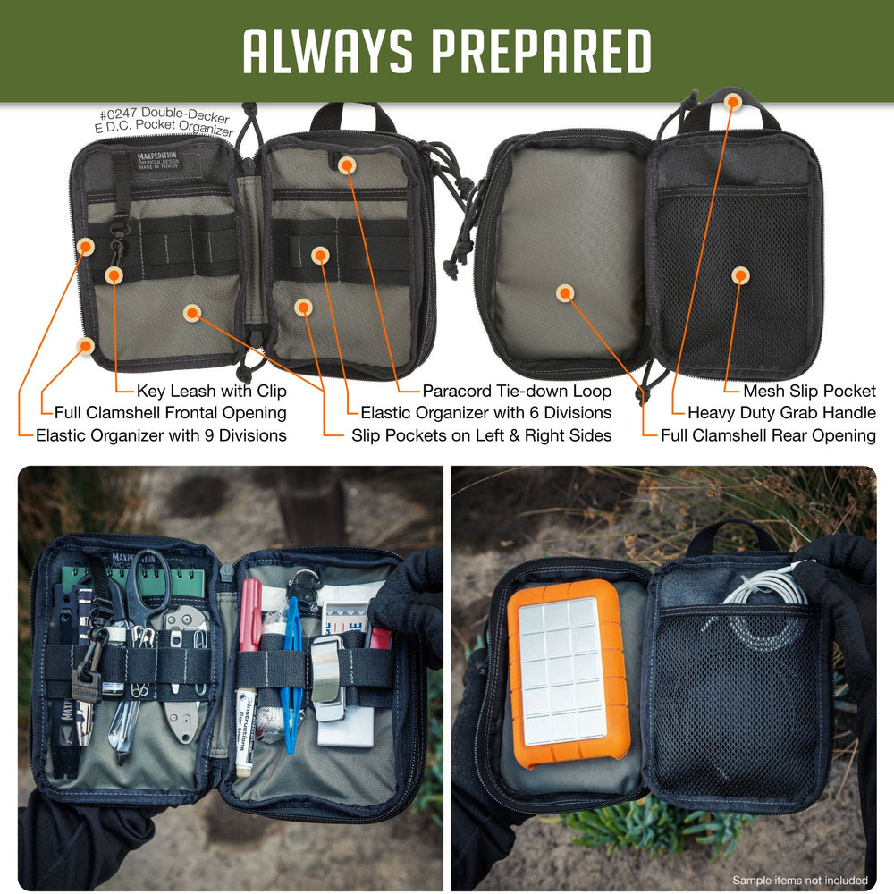 Maxpedition Double-Decker E.D.C. Wolf Grey Pocket Organiser