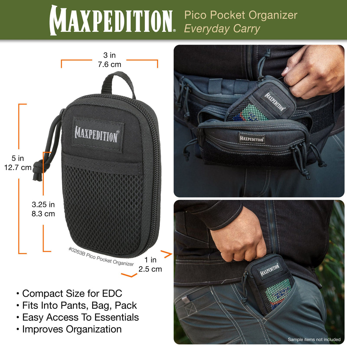 Maxpedition Pico Wolf Grey Pocket Organiser
