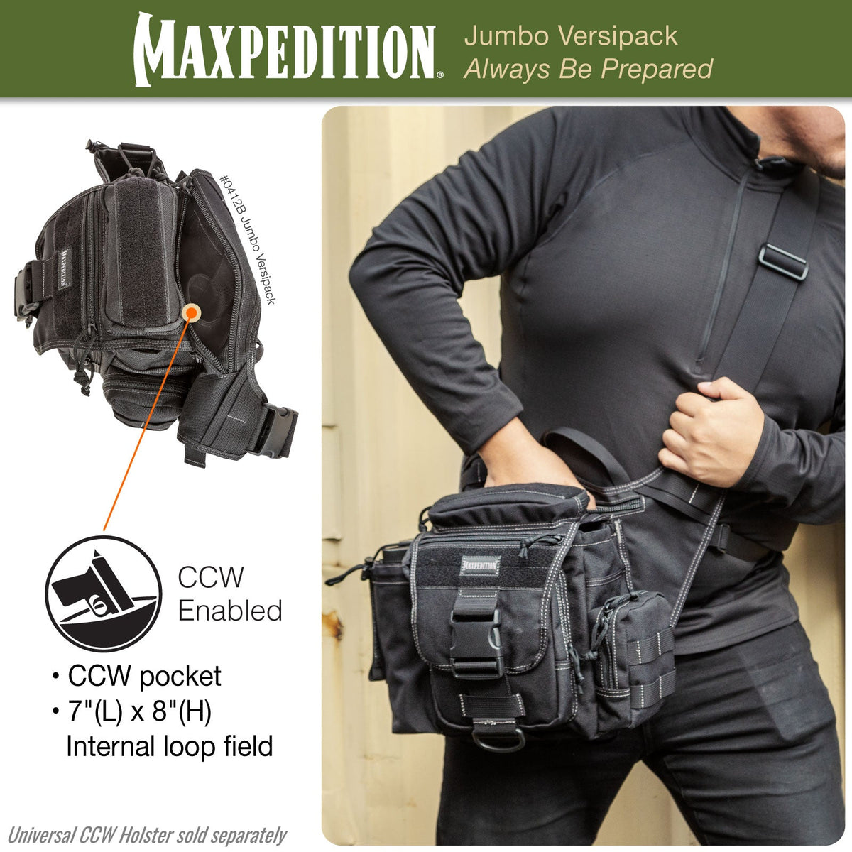 Maxpedition Jumbo Black Versipack