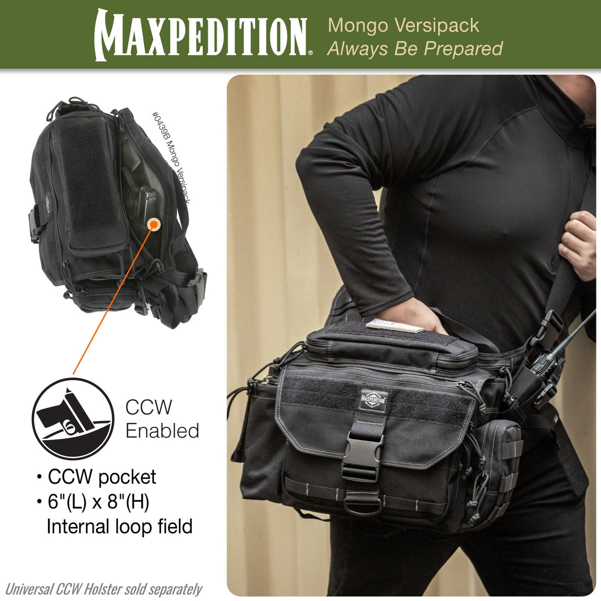 Maxpedition Mongo Black Versipack