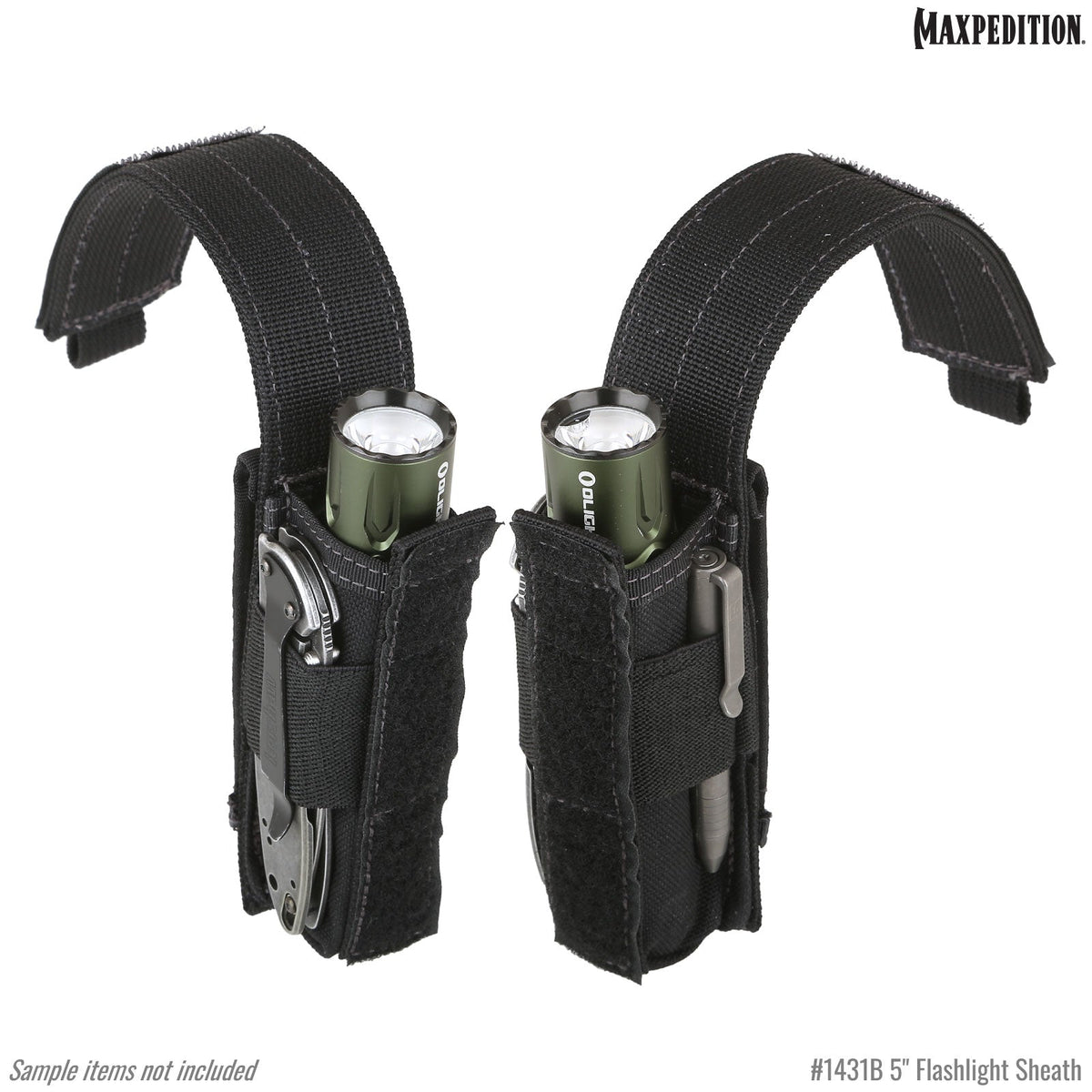 Maxpedition 5" Black Flashlight Sheath