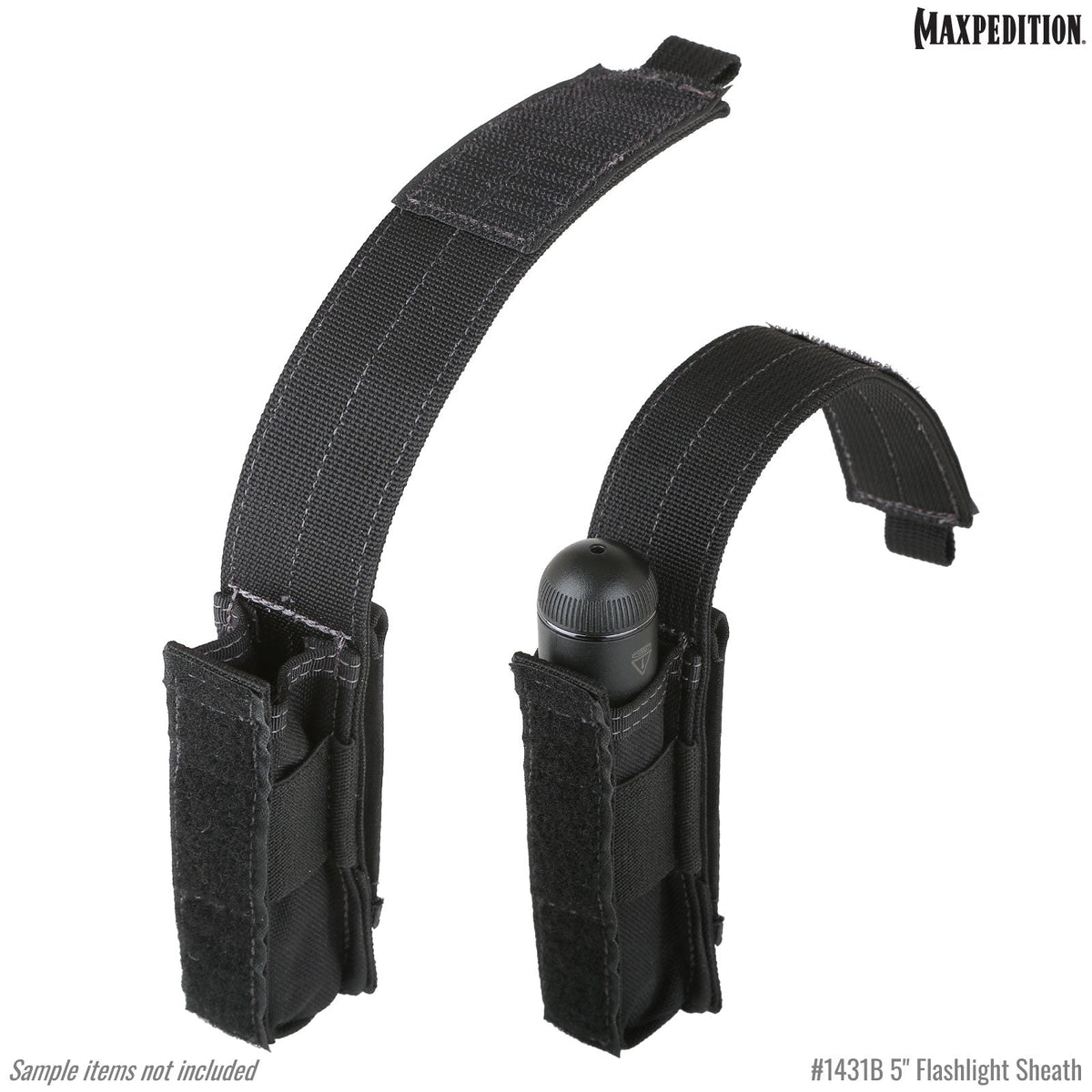 Maxpedition 5" Black Flashlight Sheath