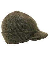 Kombat UK Peaked Beanie (WWII Style) - Olive Green