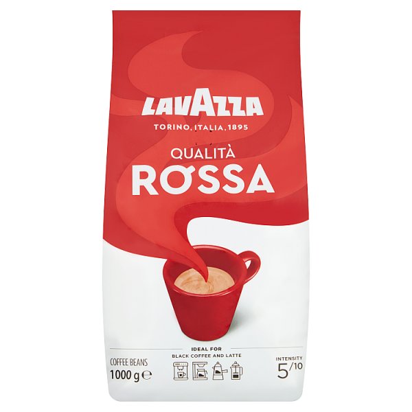 1kg Lavazza Qualità Rossa Coffee Beans - Bulk Food Ration Storage
