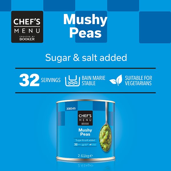 2.61kg Chef's Menu Mushy Peas - Bulk Food Ration Storage