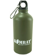 Kombat UK Aluminium Water Bottle - 500ml - Olive Green