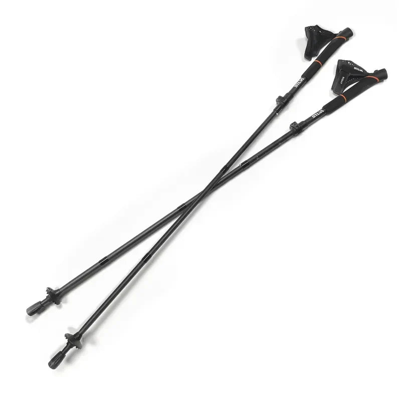 Silva Carbon Black Adjustable Running Poles 100-120cm
