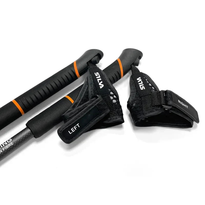 Silva Carbon Black Adjustable Running Poles 100-120cm