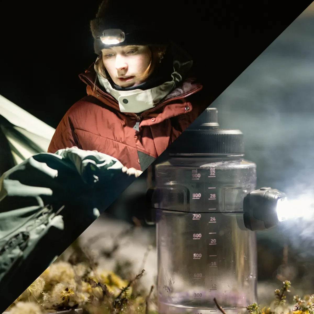Silva Seek 450 Cord Recharge Whiteout Headlamp