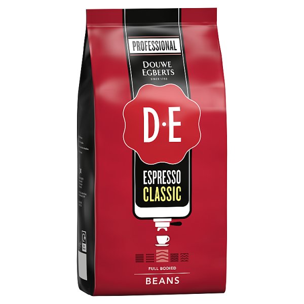1kg Douwe Egberts Espresso Classic Coffee Beans - Bulk Food Ration Storage