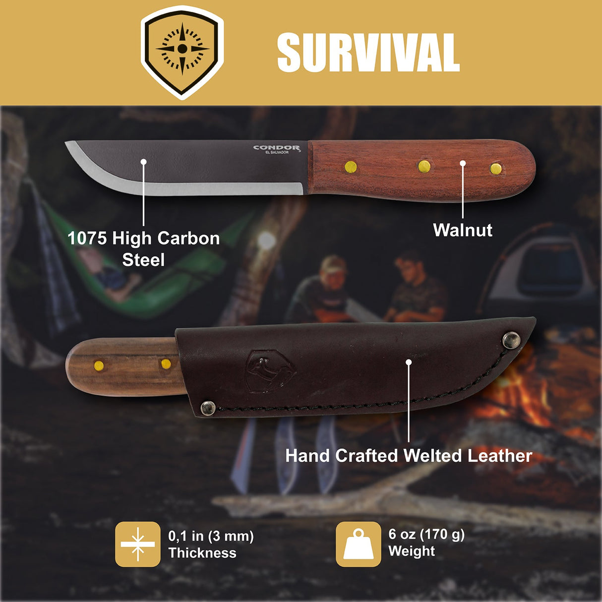 Condor Bushcraft Basic Fixed Blade Knife