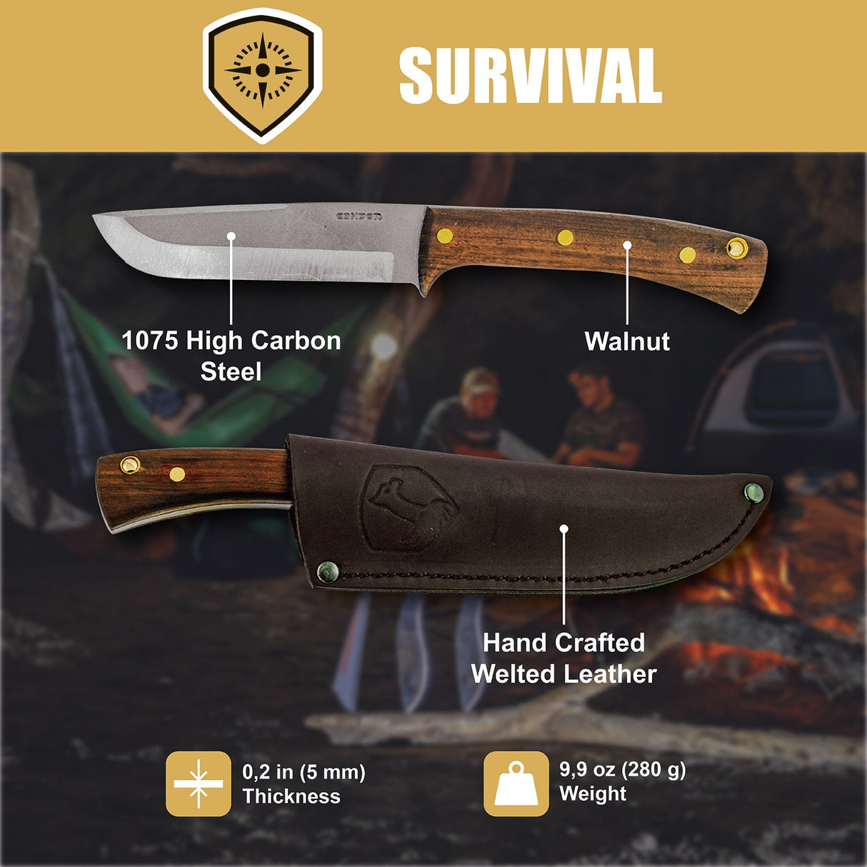 Condor Stratos Fixed Blade Knife