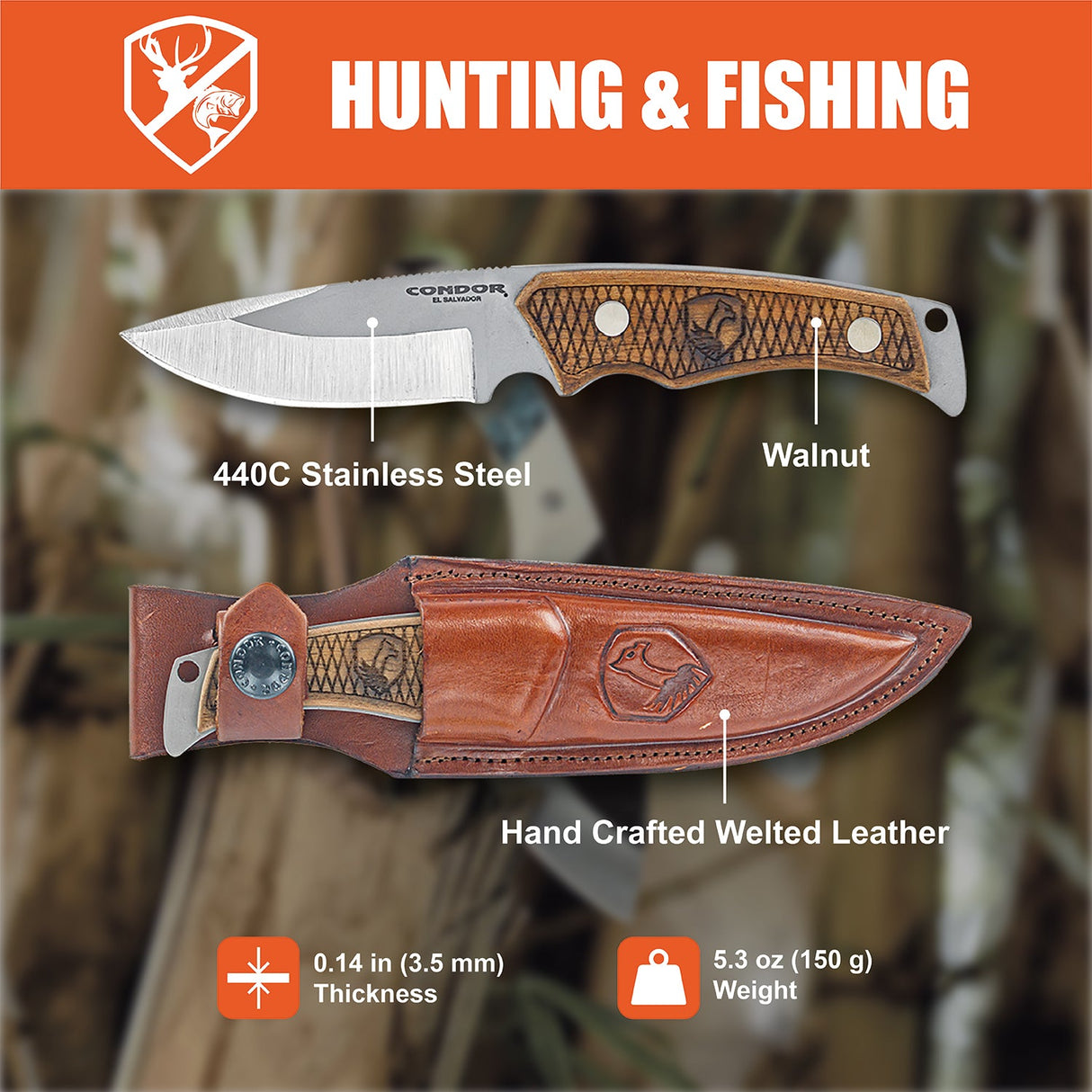 Condor Okavango Hunting Fixed Blade Knife