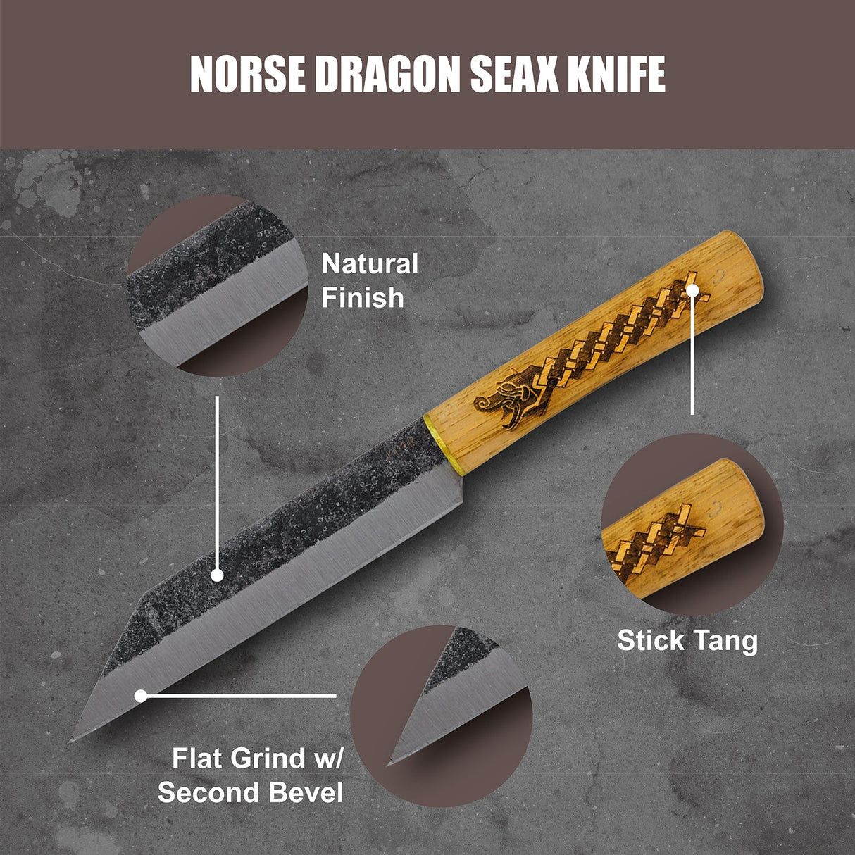Condor Norse Dragon Seax Knife