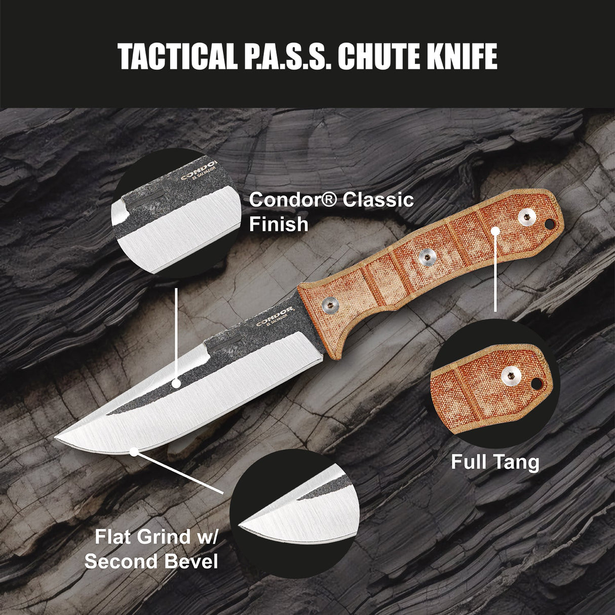 Condor P.A.S.S. Chute Fixed Blade Knife