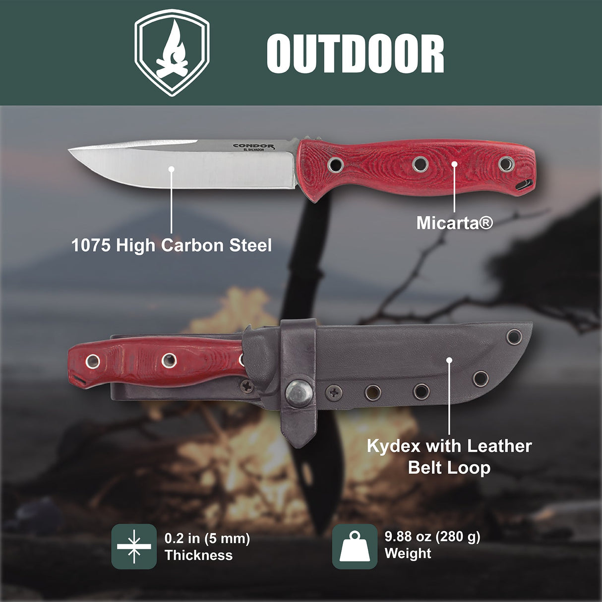 Condor Bushcraft Bliss Fixed Blade Knife