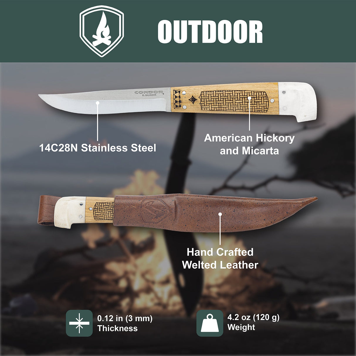 Condor Samicarta Fixed Blade  Knife