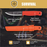 Condor Terrasaur Fixed Blade Knife Orange