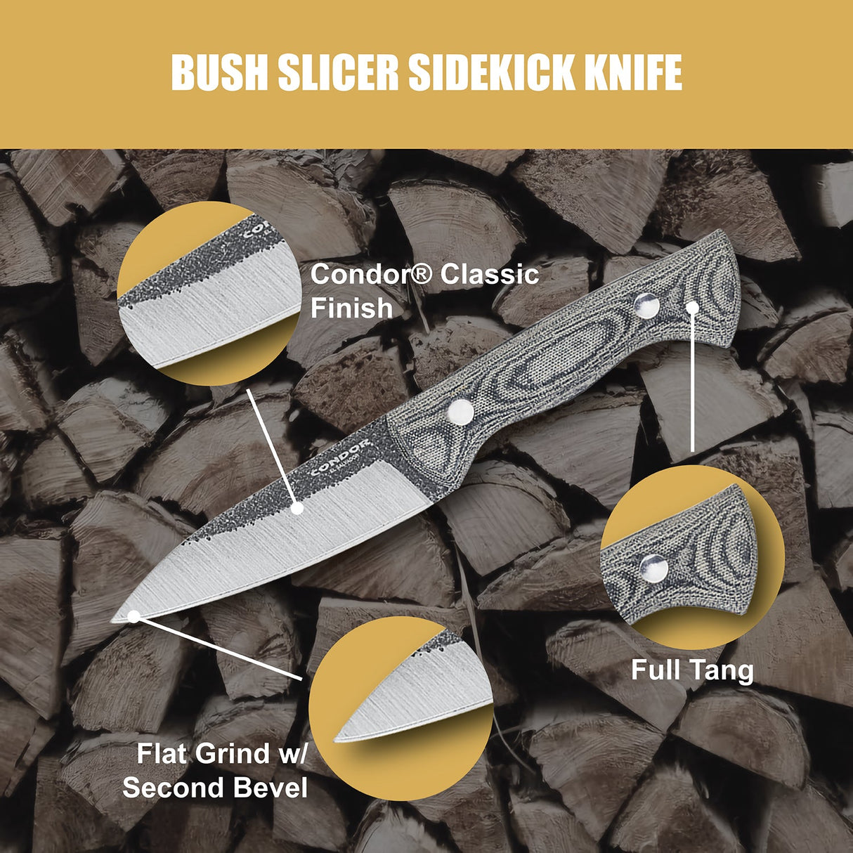 Condor Bush Slicer Sidekick Fixed Blade Knife