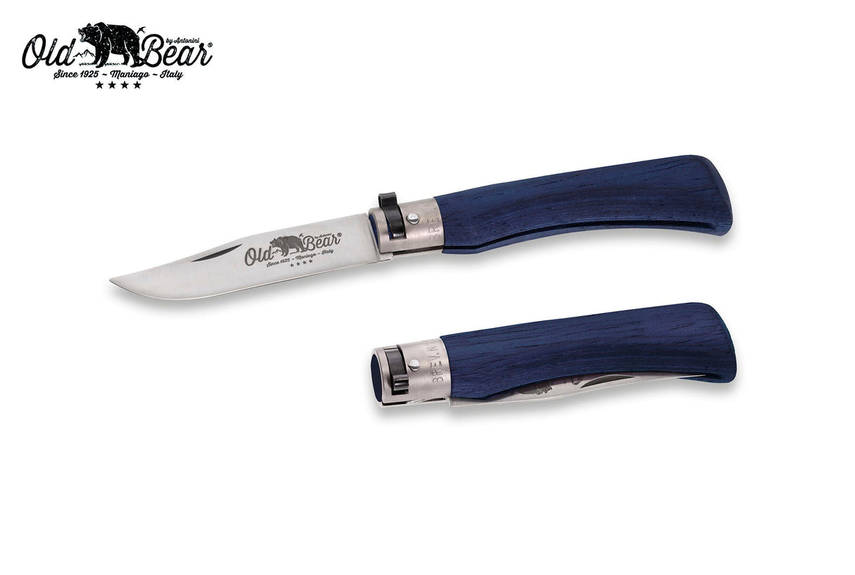 Antonini Old Bear Full Colour Medium Blue Folding Knife
