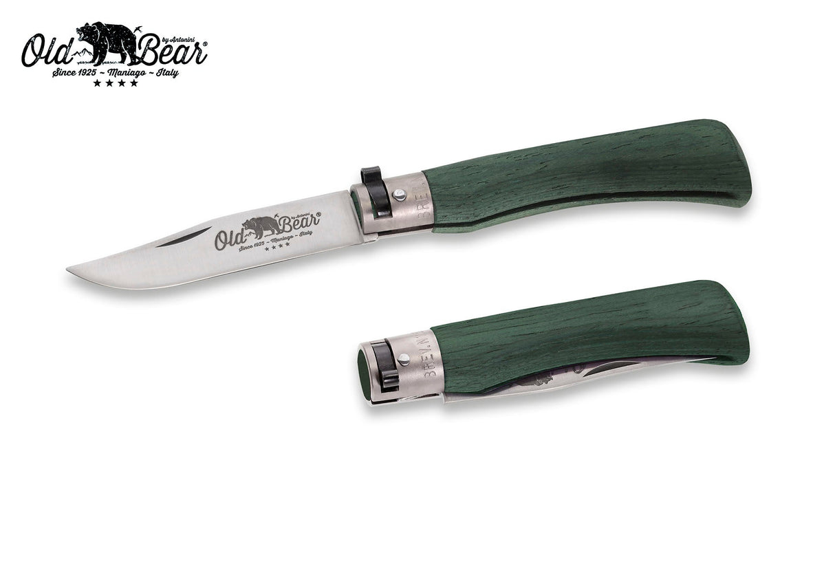 Antonini Old Bear Full Colour Large Green Folding Knife