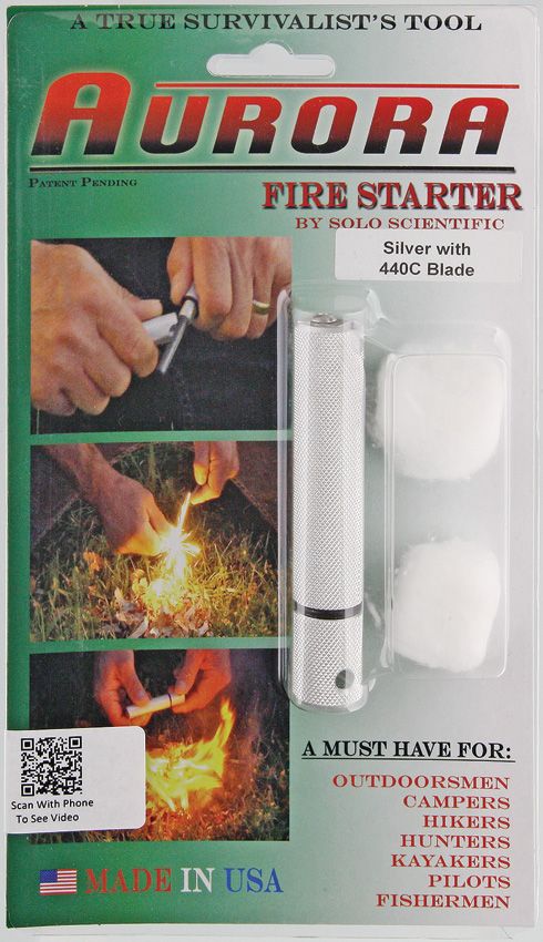 Aurora Survival Fire Starter Black