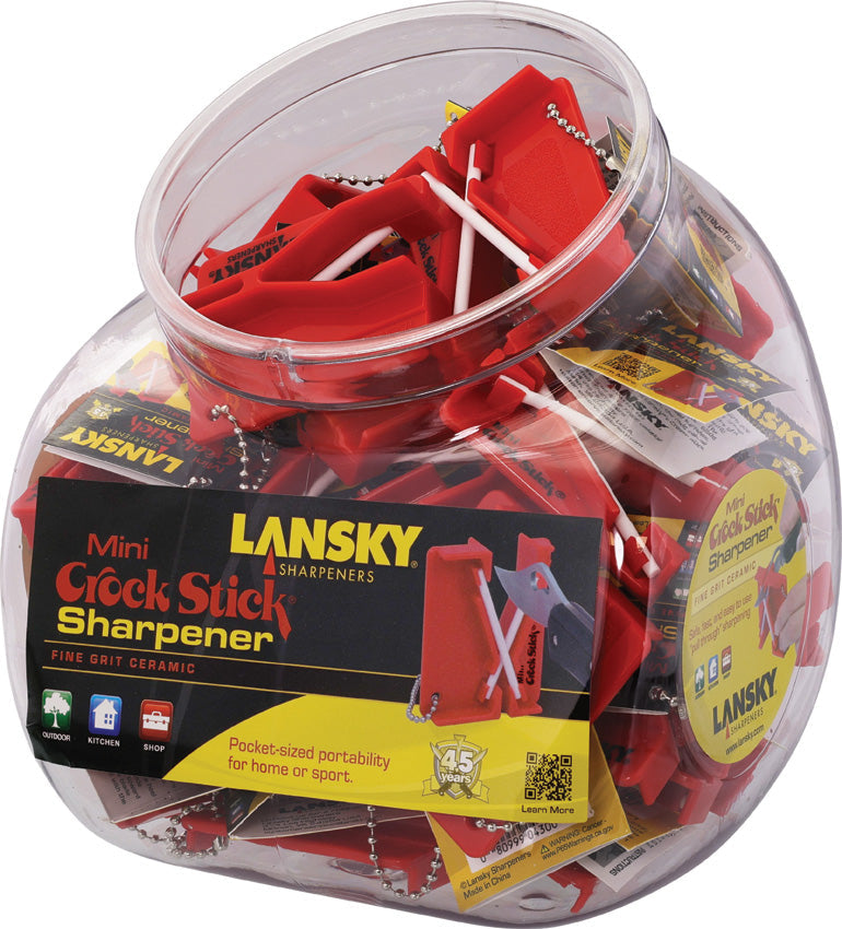 Lansky BKEY30 Mini Crock Stick Set Sharpener and Display Bowl.