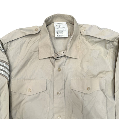 British Military Men's Army All Ranks Long Sleeve Fawn Shirt